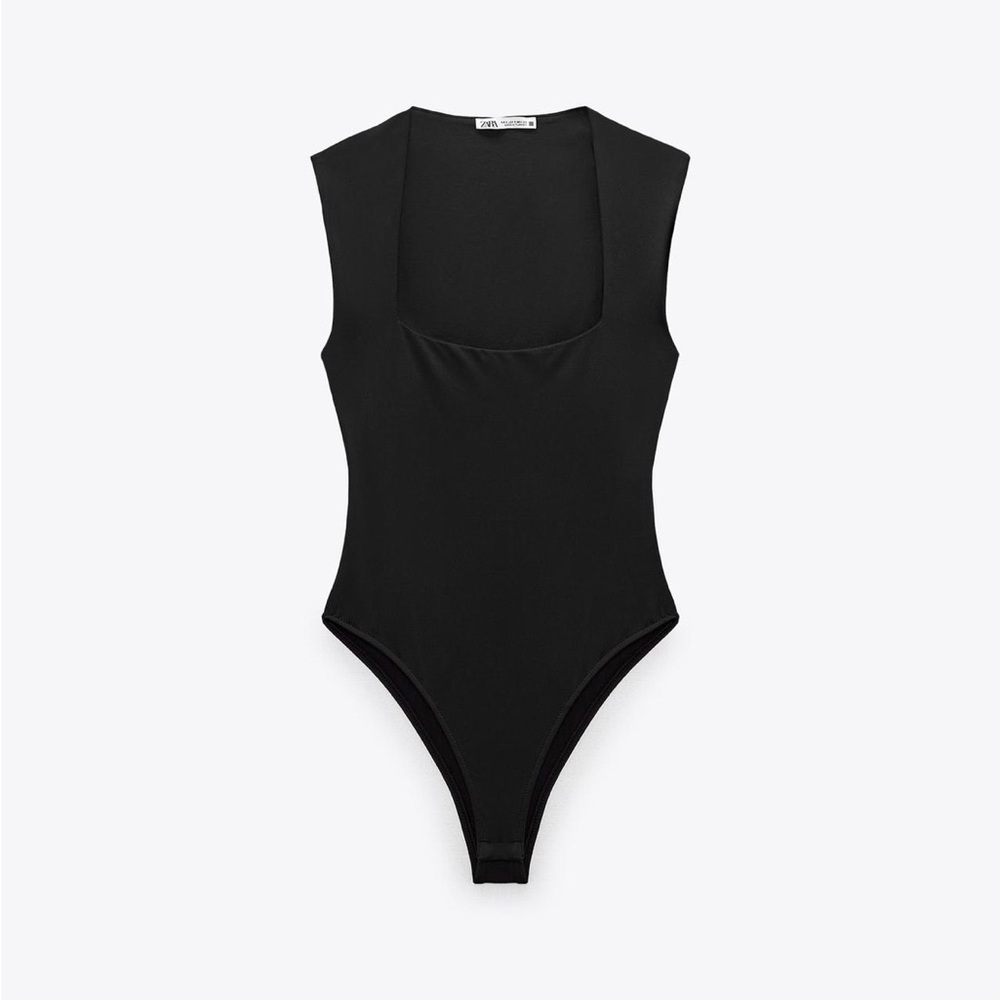 Zara Black Sleeveless Bodysuit